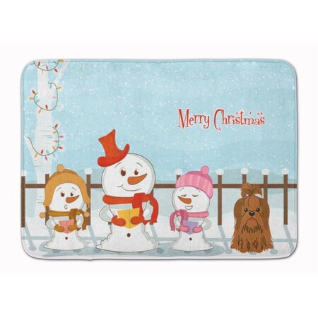Carolines Treasures Christmas Carolers Shih Tzu Chocolate Machine Washable Memory Foam Mat BB2417RUG